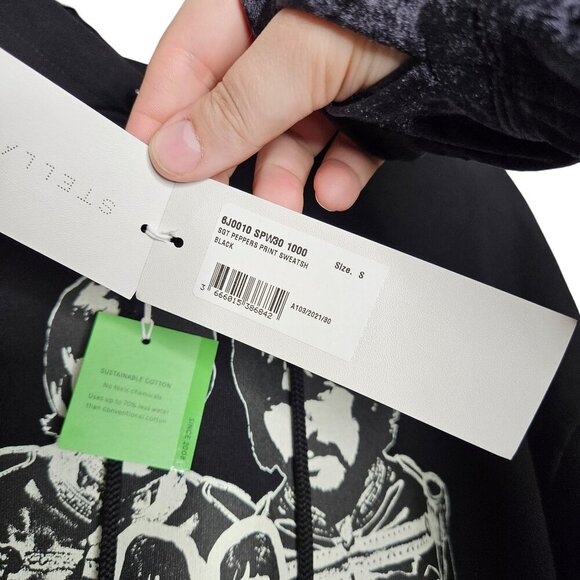 Stella McCartney Beatles Get Back‎ Sgt Pepper Black Print Hoodie Sweatshirt S - Picture 8 of 11